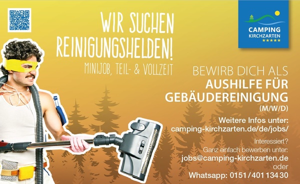 Aushilfe Housekeeping / Reinigung 520 € Basis - Samstag (April bis September)